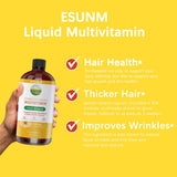 ESUNM Women's Liquid Multivitamin 450g Peach Mango flavour back view