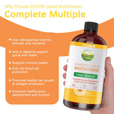 ESUNM Women's Liquid Multivitamin Peach Mango packaging