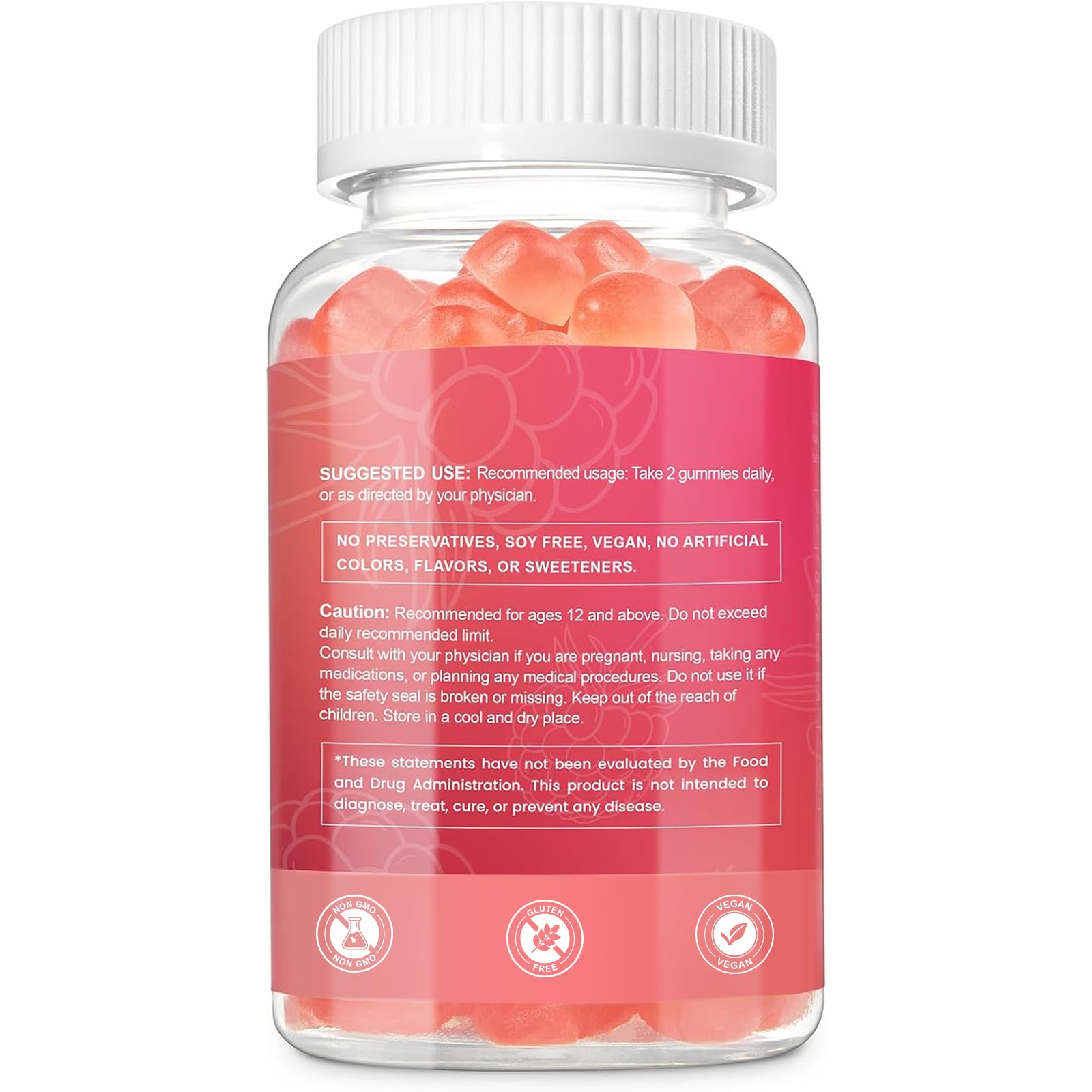 esverco Biotin Collagen Gummies displayed with fresh fruits
