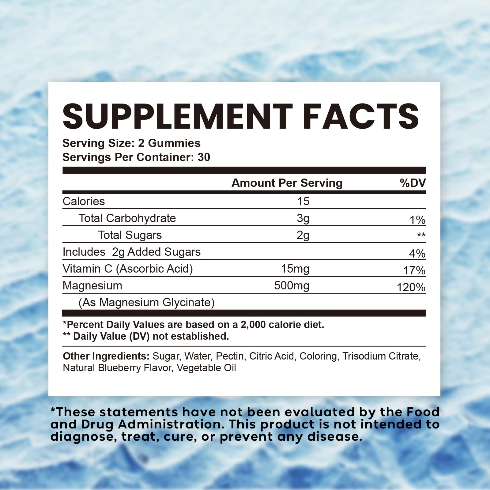 esverco Magnesium Glycinate Gummies 500mg gummies in a hand