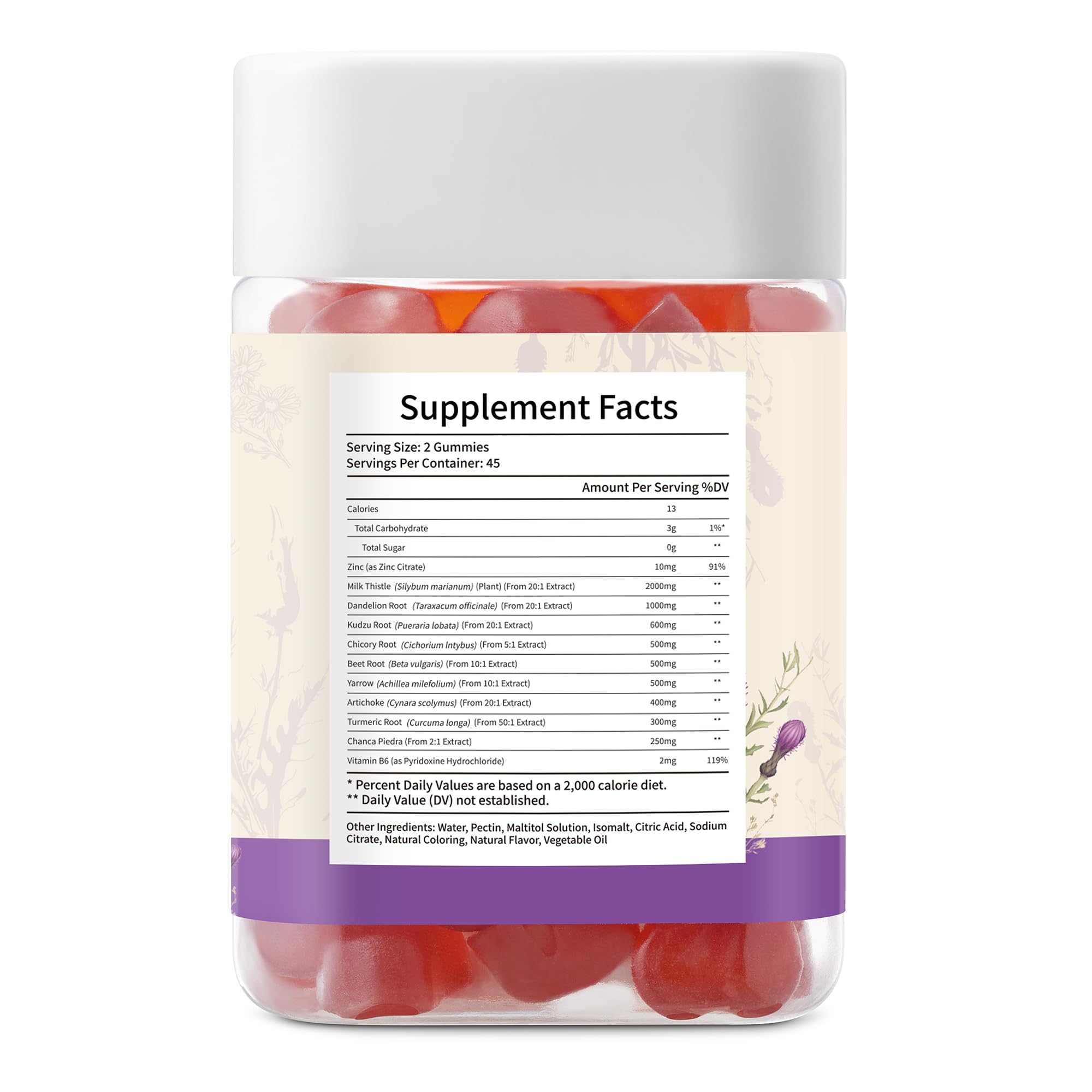 esverco Milk Thistle Gummies packaging details