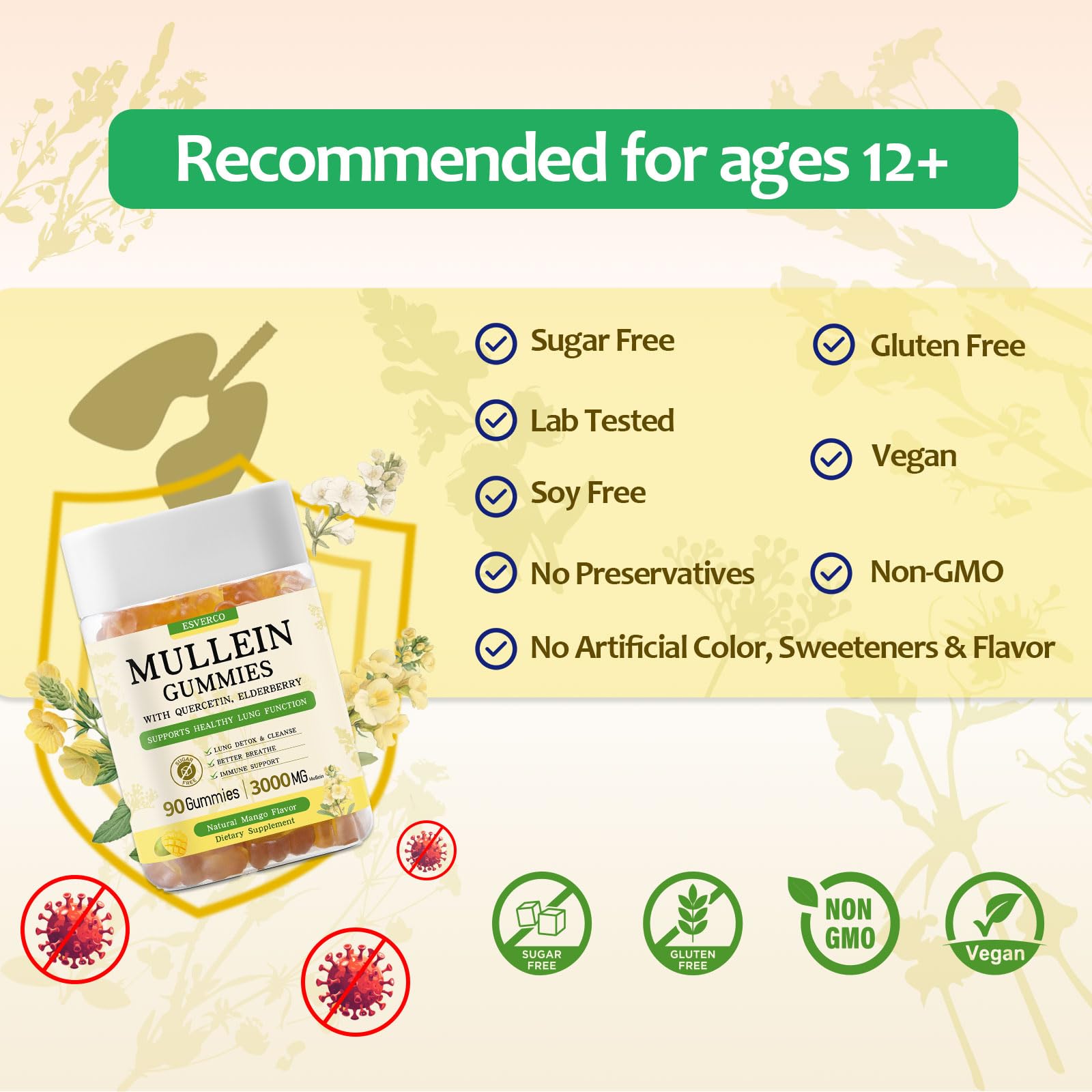 esverco Mullein Gummies in a hand