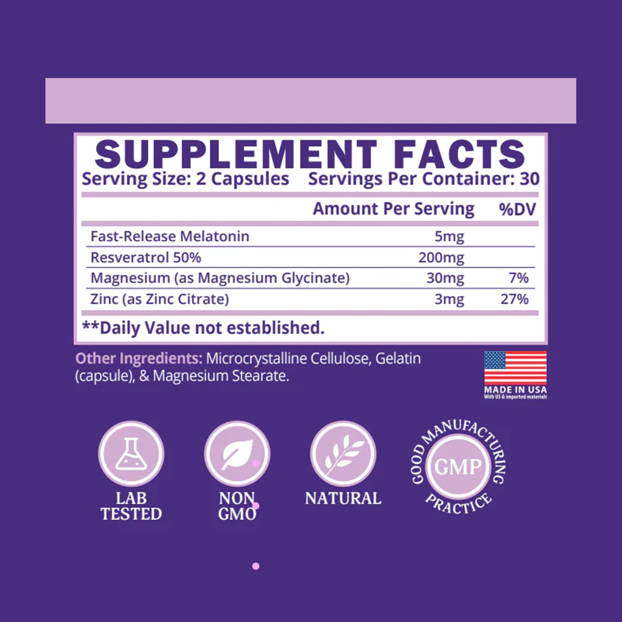 ETANATURE Sleep Supplement with a glass of water