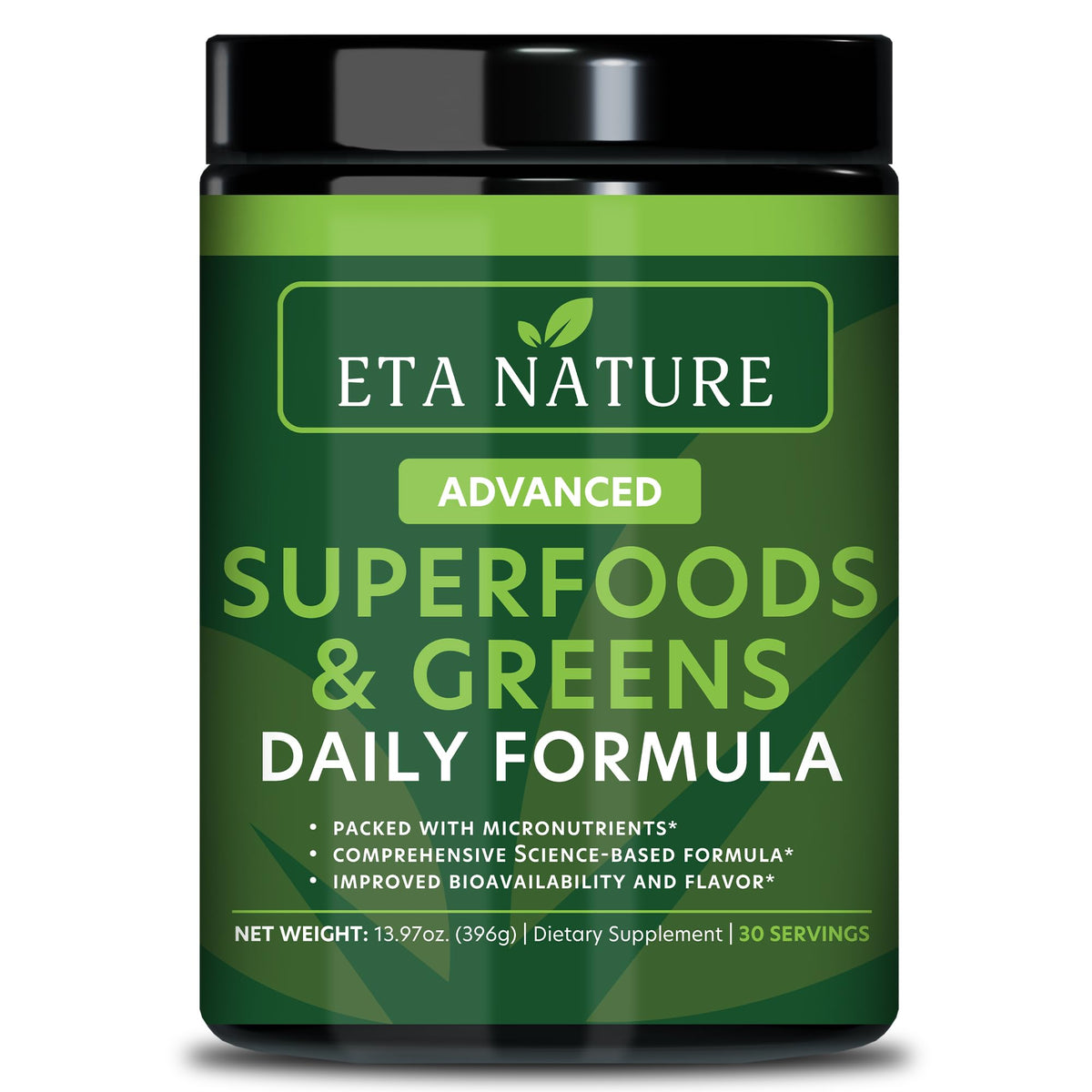 ETANATURE Super Greens Powder 499g front view