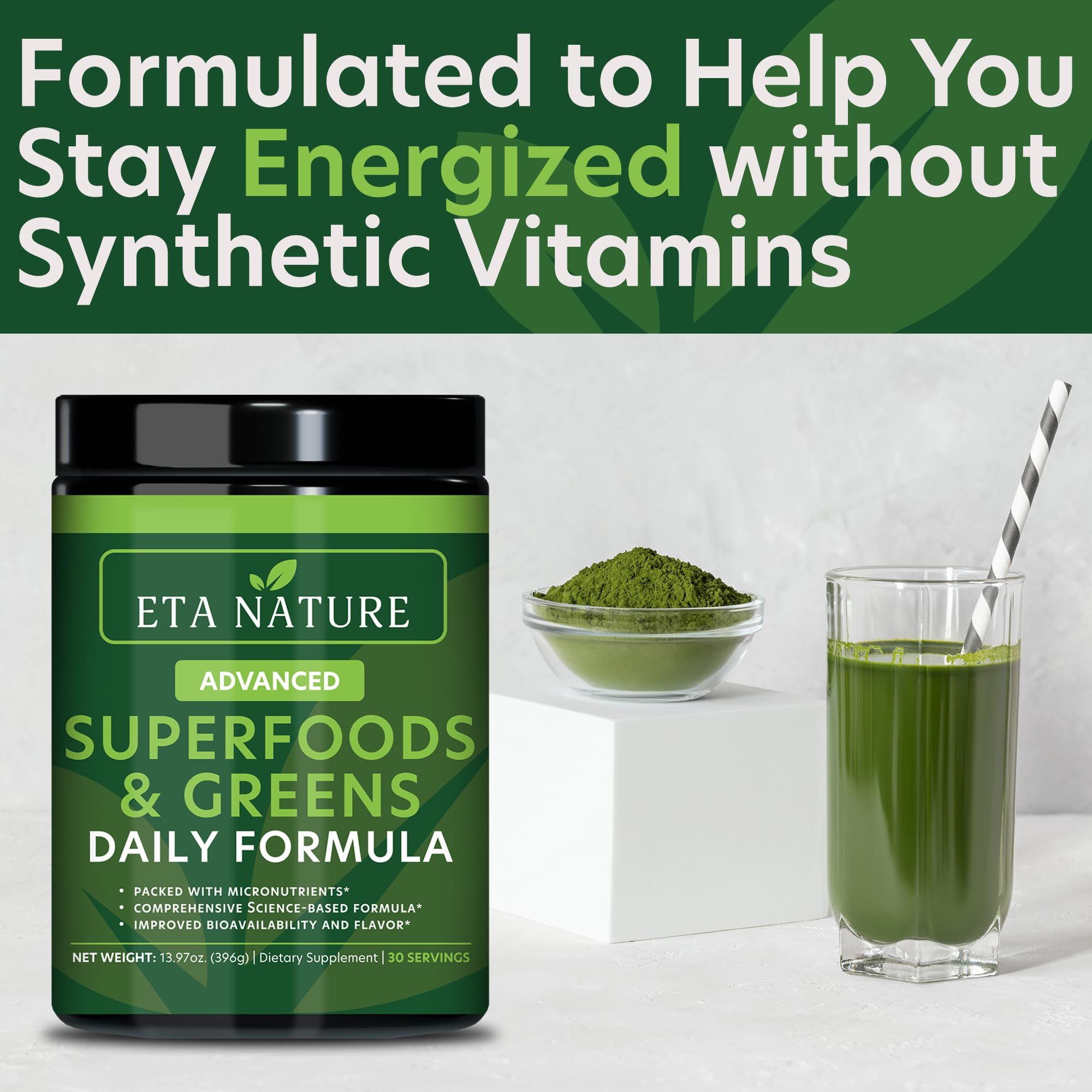 ETANATURE Super Greens Powder 499g ingredients list