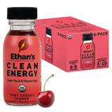 Ethan's Energy Shot glass bottle with tart cherry and ginger