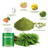 etheray Moringa Capsules 100g back view of packaging