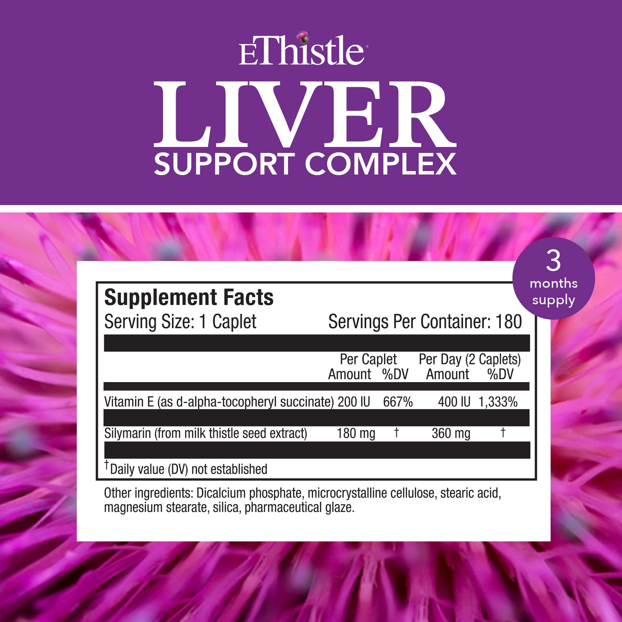 EThistle Milk Thistle Supplement packaging details