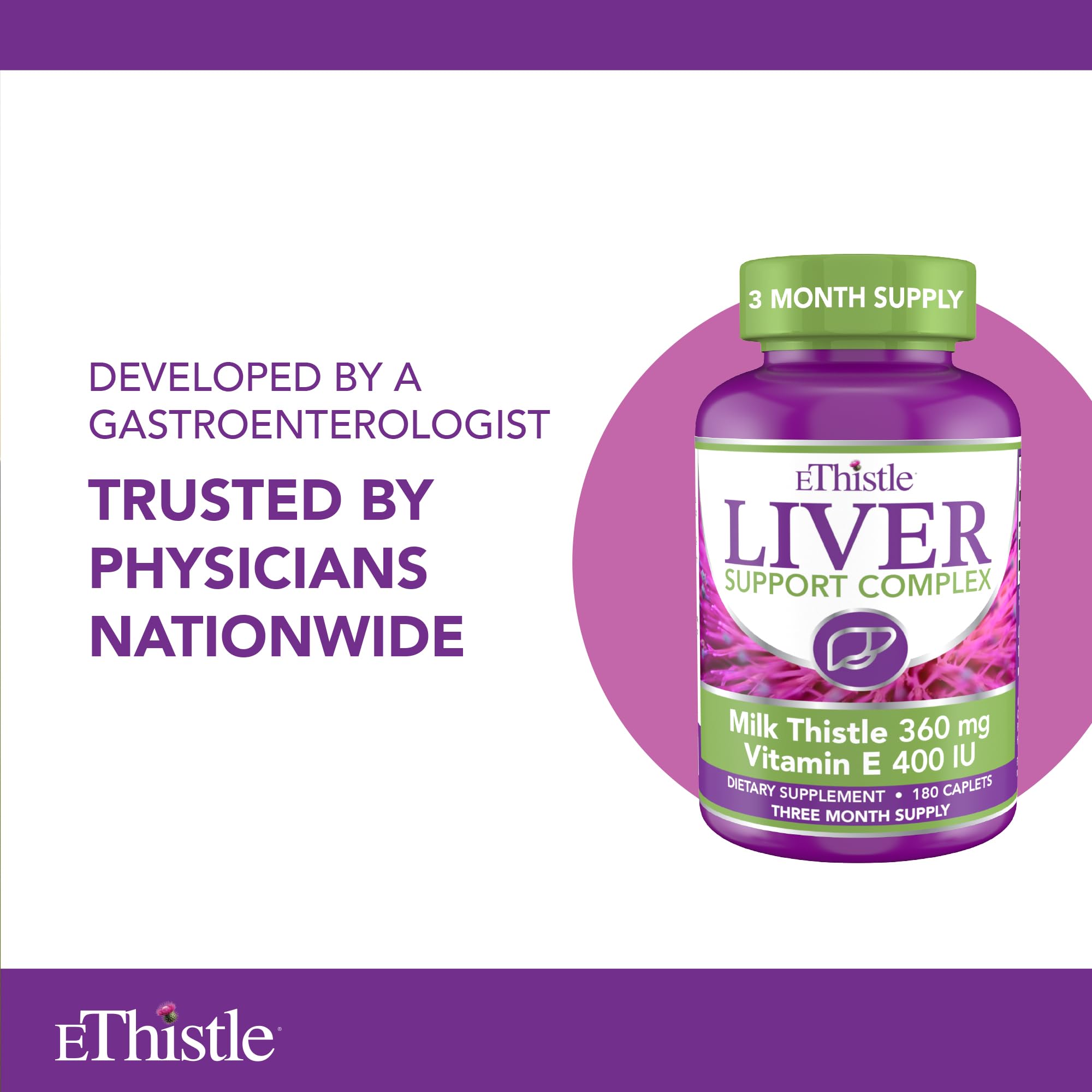 EThistle Milk Thistle Supplement with Vitamin E ingredients list