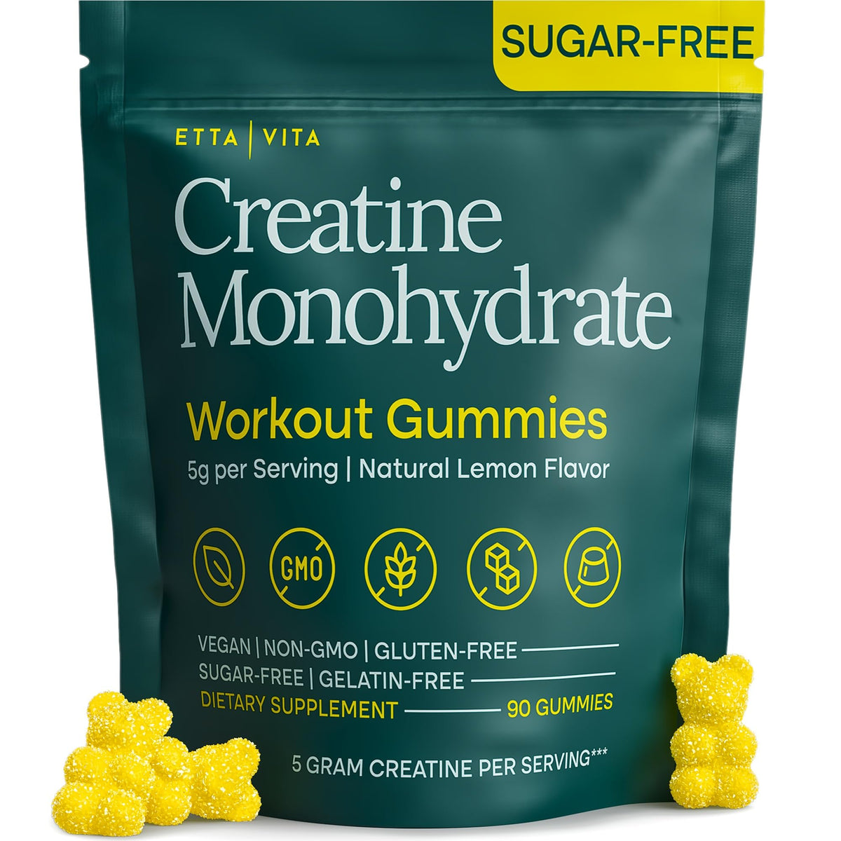 Etta Vita Creatine Gummies front view with packaging
