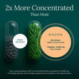 Etta Vita Fadogia Agrestis Supplement capsules on a wooden surface