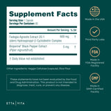 Etta Vita Fadogia Agrestis Supplement ingredients list
