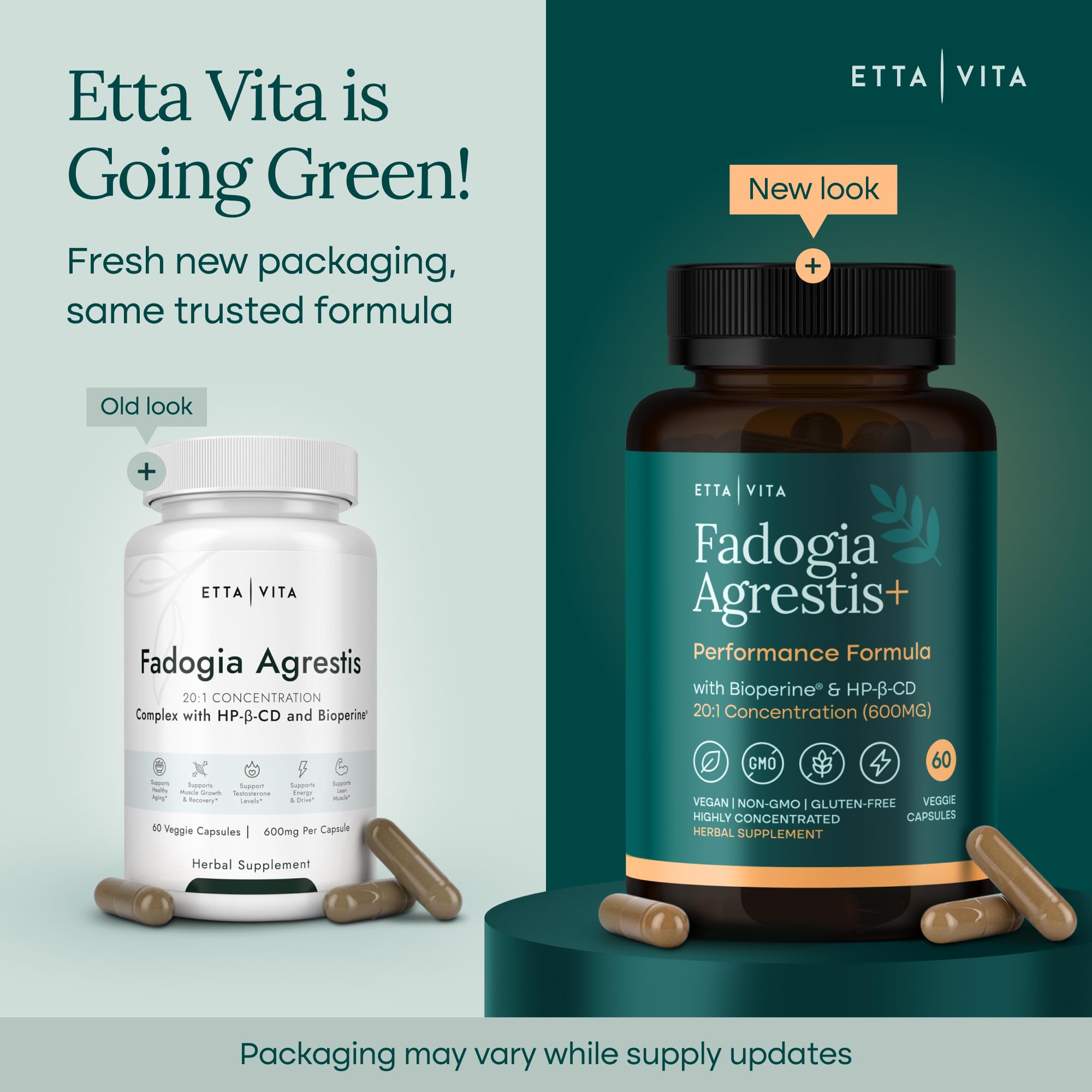 Etta Vita Fadogia Agrestis Supplement lifestyle scene with herbal products