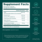 Etta Vita Giloy Supplement 500mg NAD+ side view with lid
