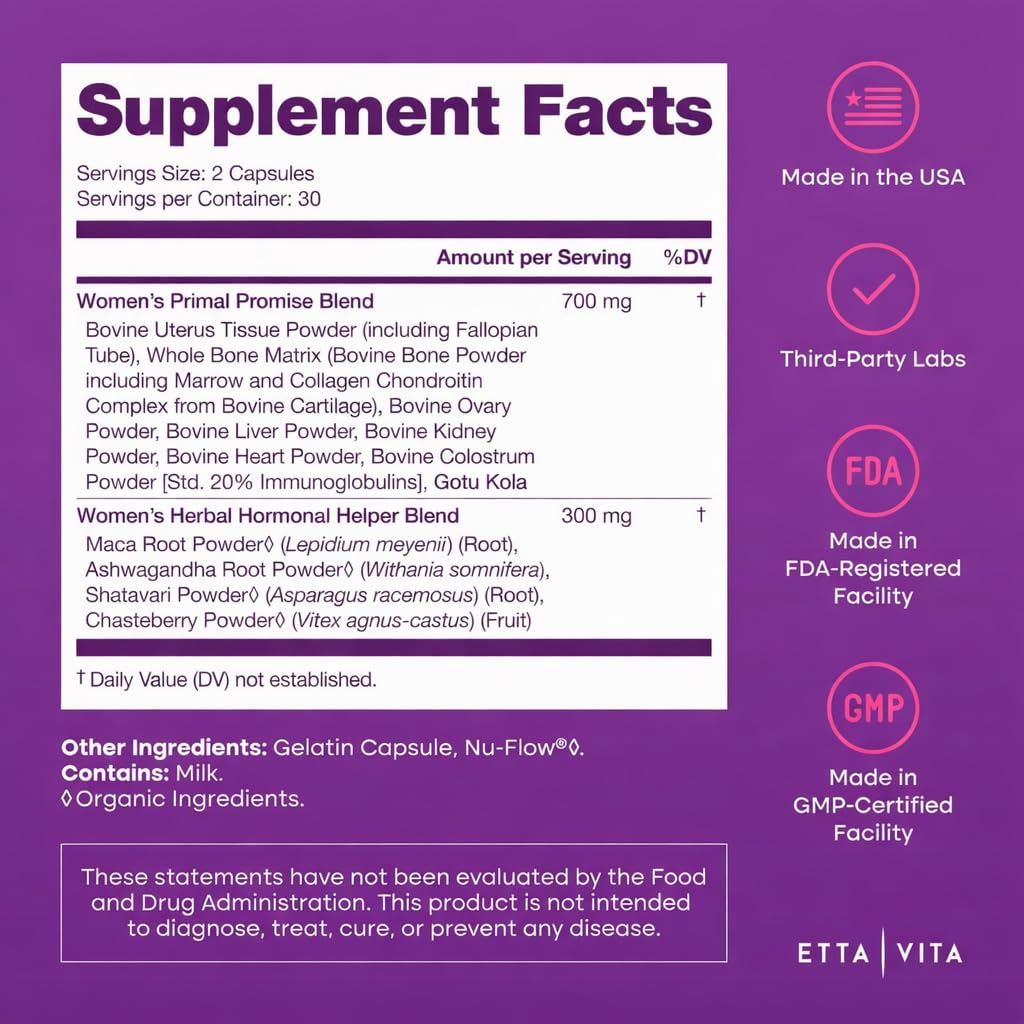 Etta Vita Gotu Kola supplement bottle with a natural background