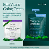 Etta Vita Mucuna Pruriens Gummies in a hand for size reference