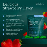 Etta Vita Mucuna Pruriens Gummies side view with nutritional information