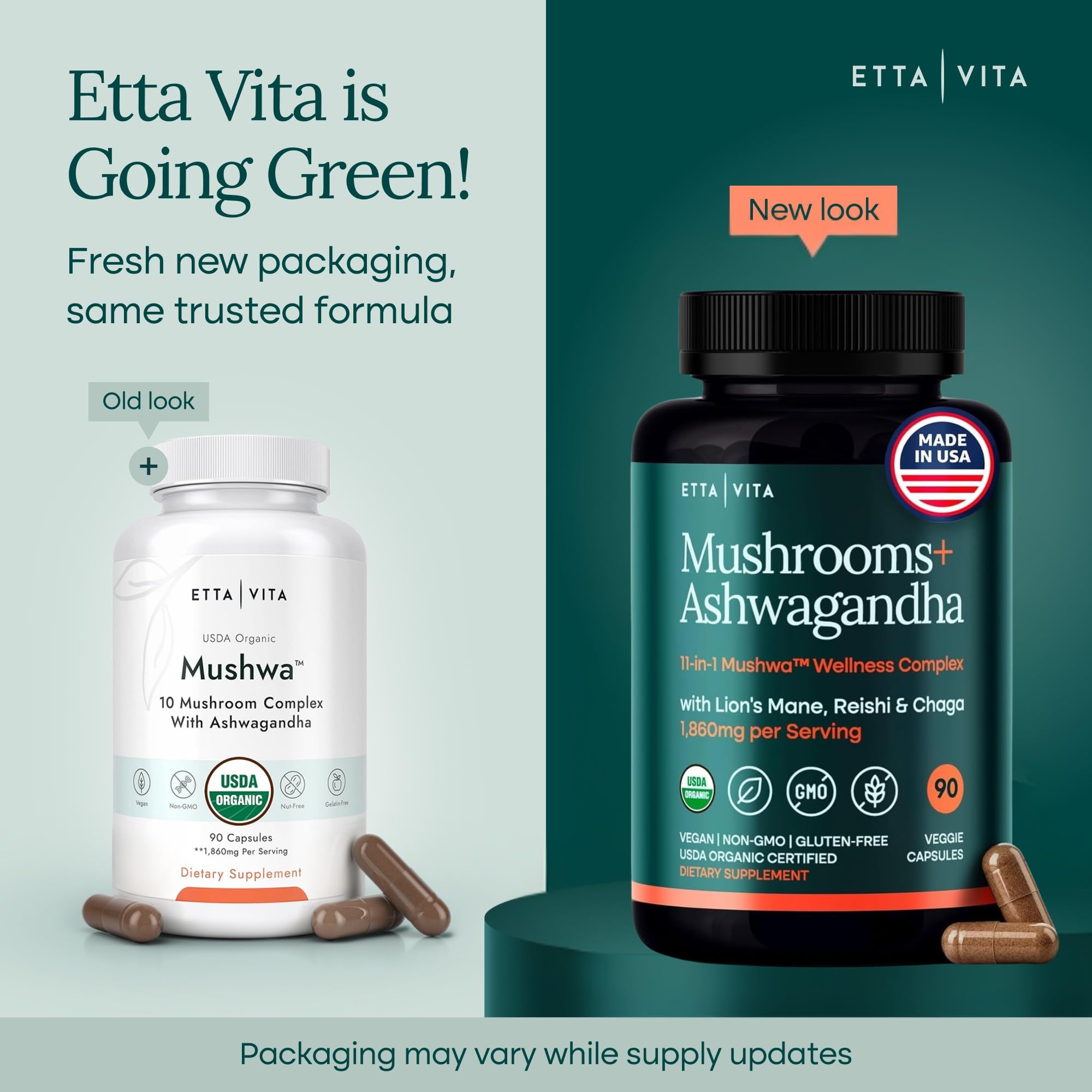Etta Vita Mushroom Complex Capsules side view