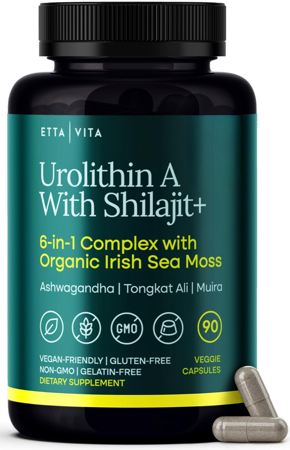 Etta Vita Noni Supplement front view with ingredients listed