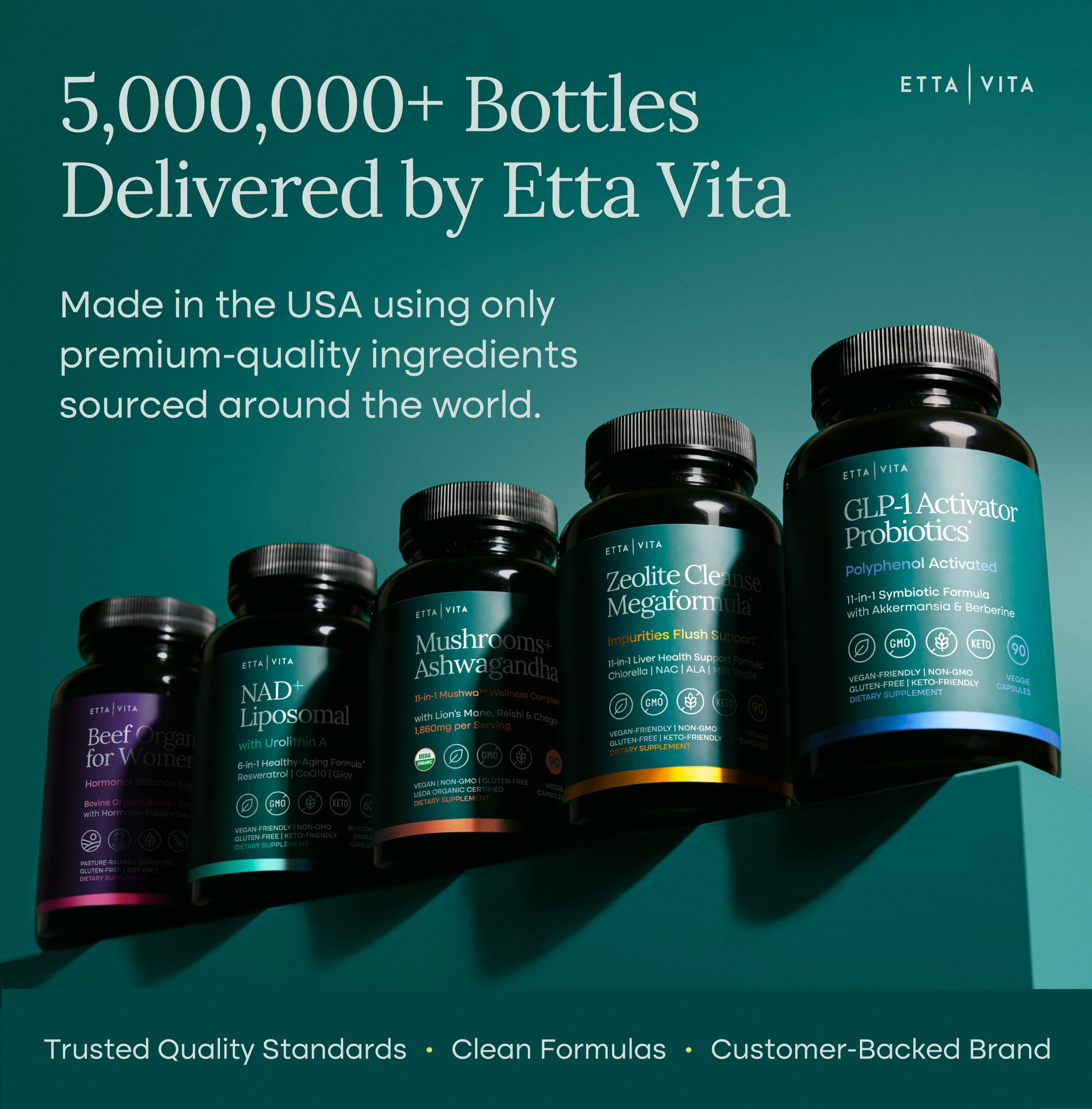 Etta Vita Triphala Supplement 68g with lifestyle setting