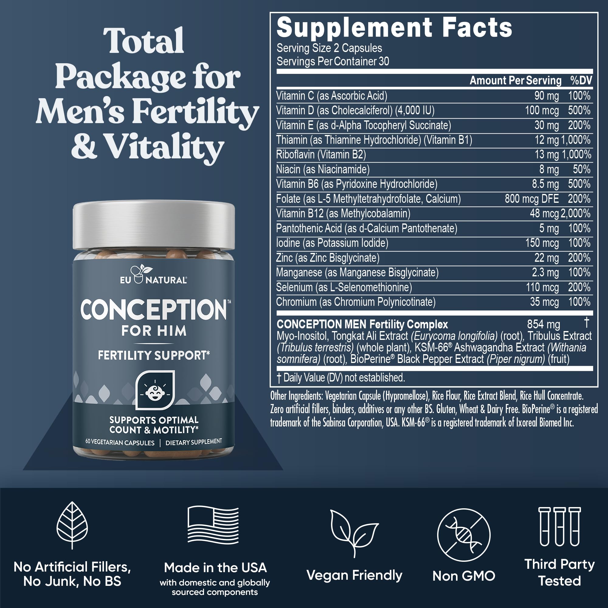 Eu Natural Fertility Support Bundle with measuring scoop