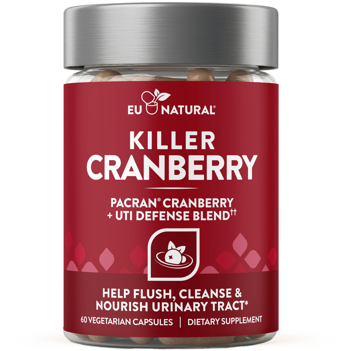Eu Natural Killer Cranberry Supplement front view with packaging