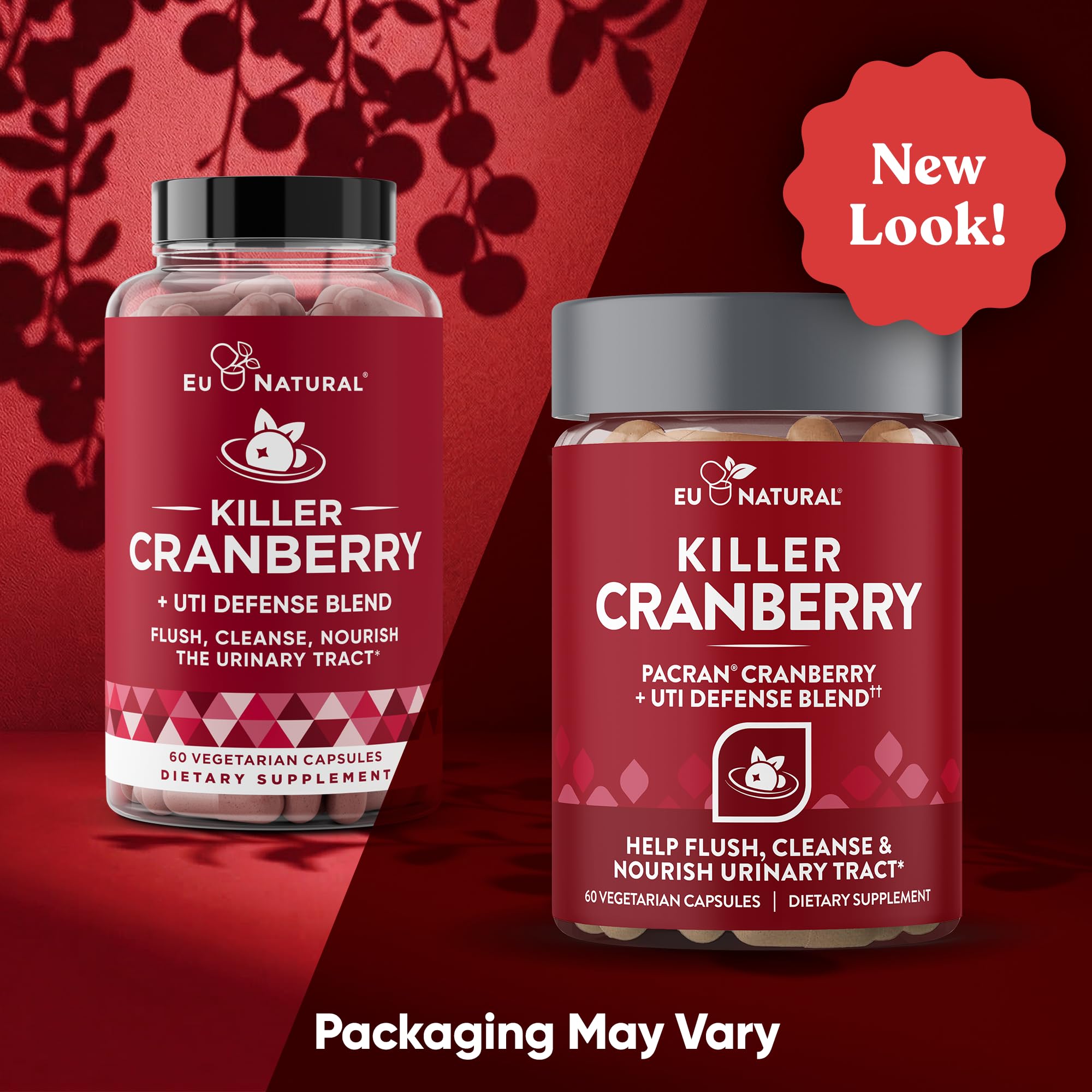 Eu Natural Killer Cranberry Supplement side view showing capsule