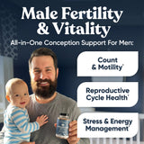 Eu Natural Male Fertility Support Supplement bottle with label