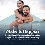 Eu Natural Male Fertility Support Supplement capsules on a wooden table
