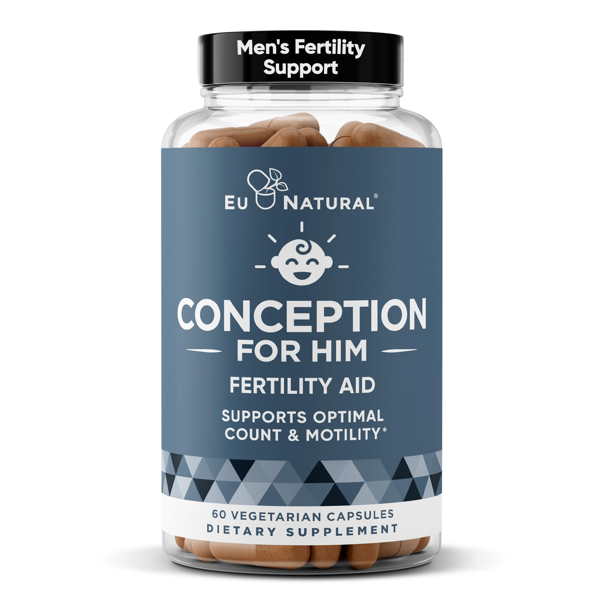 Eu Natural Male Fertility Support Supplement front view