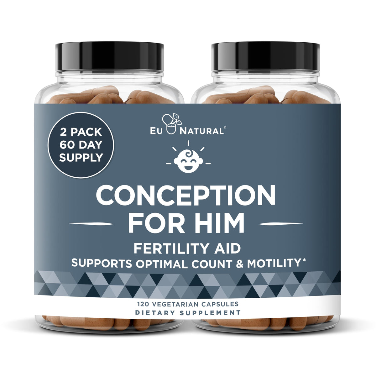 Eu Natural Male Fertility Support Supplement front view