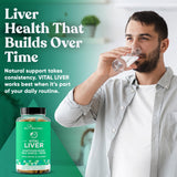 Eu Natural Milk Thistle capsules on a wooden table