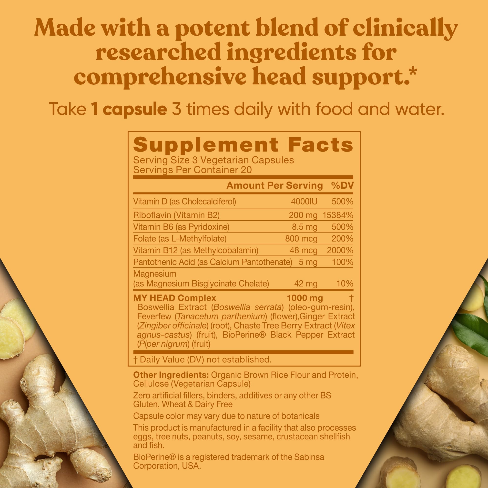 Eu Natural MY HEAD! Blended Vitamin & Mineral Supplement in lifestyle setting