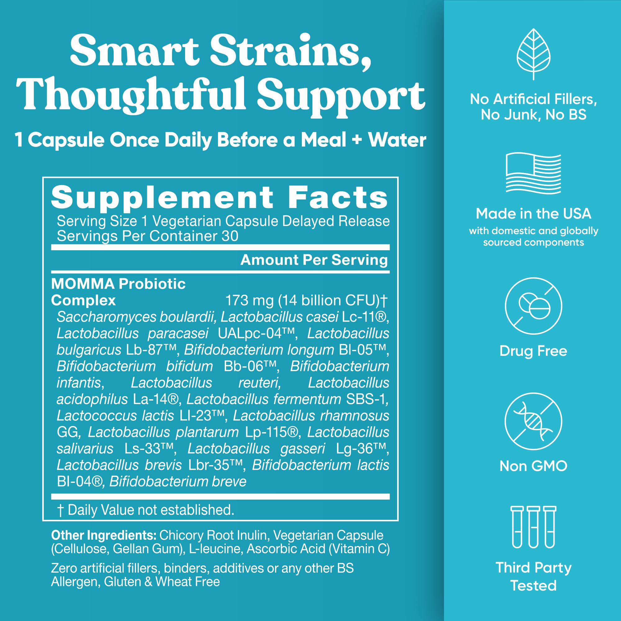 Eu Natural Prebiotic Capsules for Pregnancy bottle top view