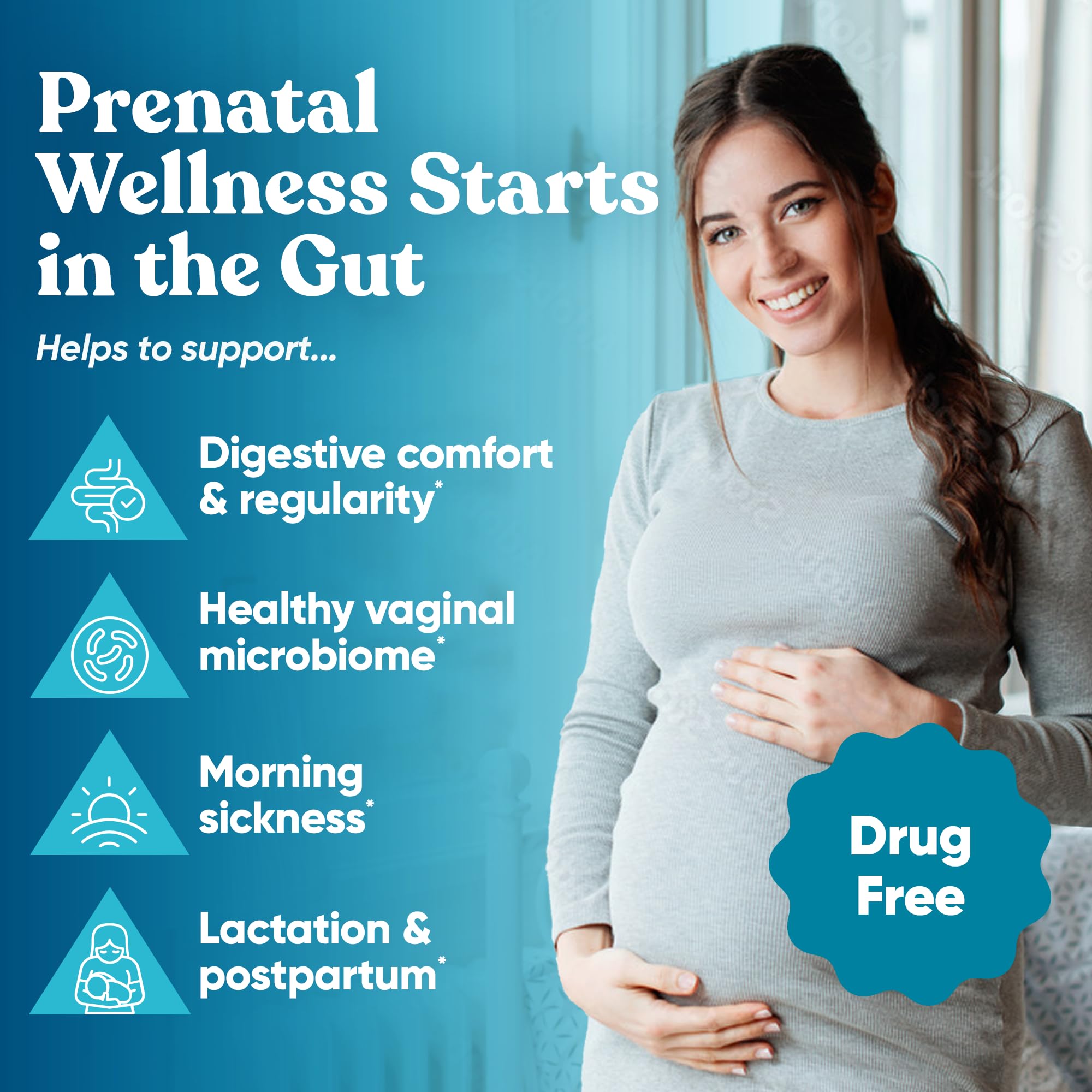 Eu Natural Prebiotic Capsules for Pregnancy side view