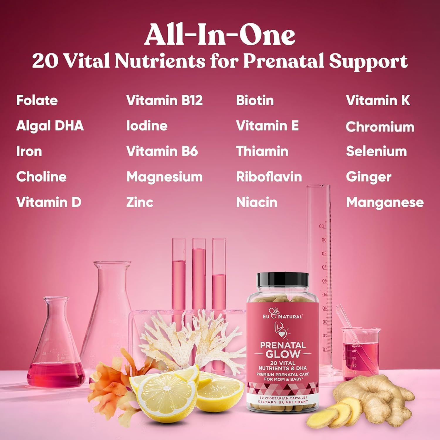 Eu Natural Prenatal Multivitamin 85g side view