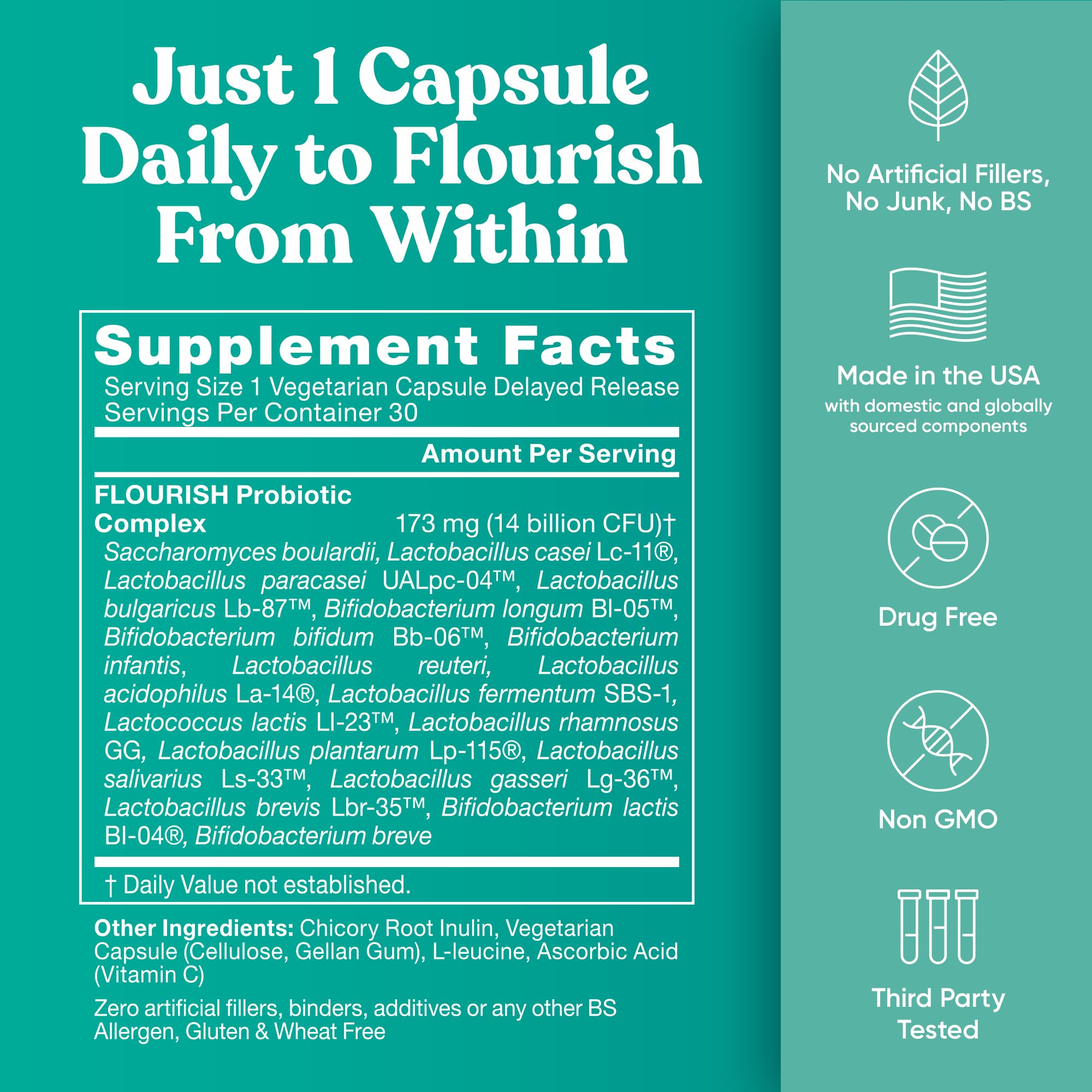 Eu Natural Probiotic Capsules for Women in a hand