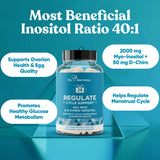 Eu Natural Regulate Myo & D-Chiro Inositol 120 capsules bottle with label