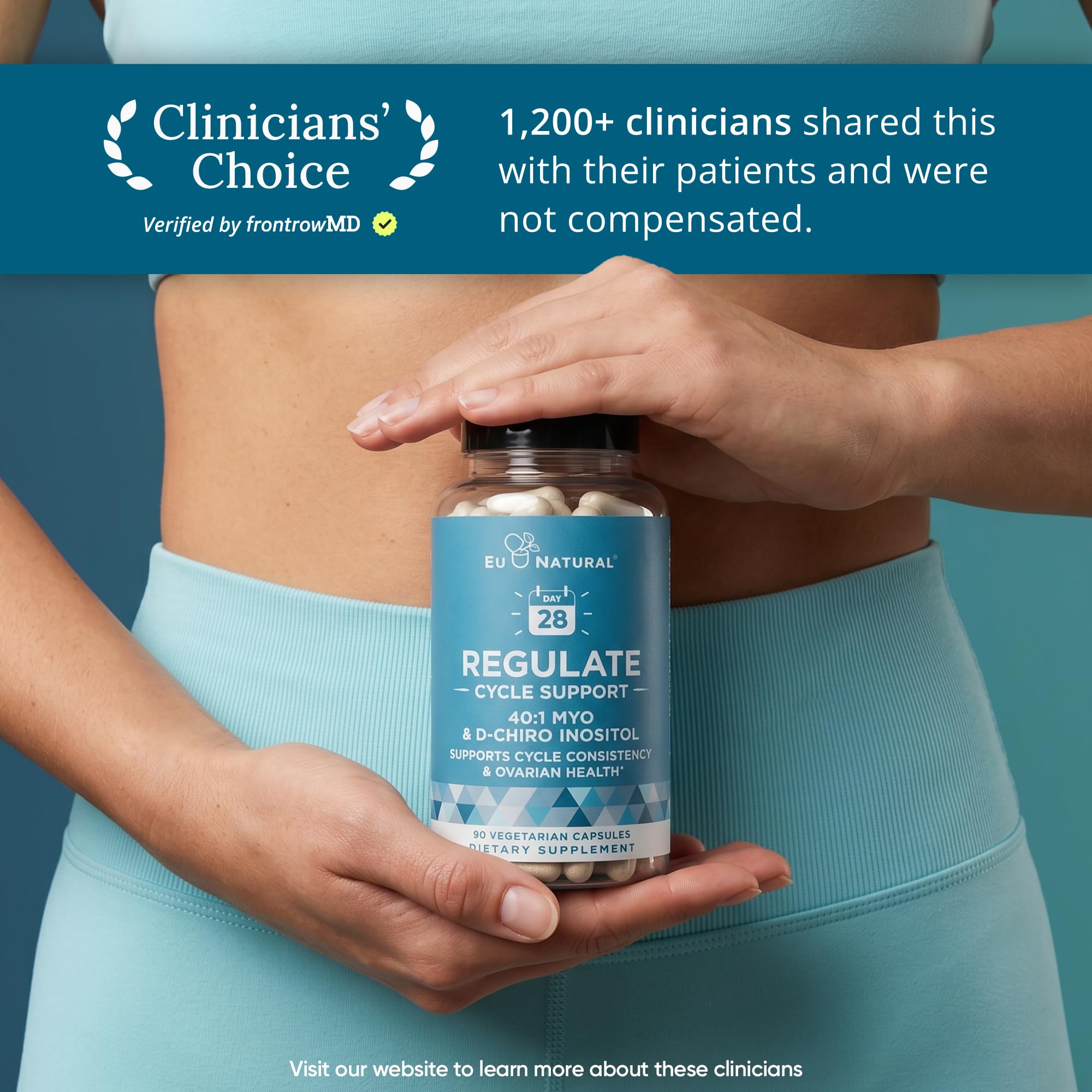 Eu Natural Regulate Myo & D-Chiro Inositol 120 capsules close-up