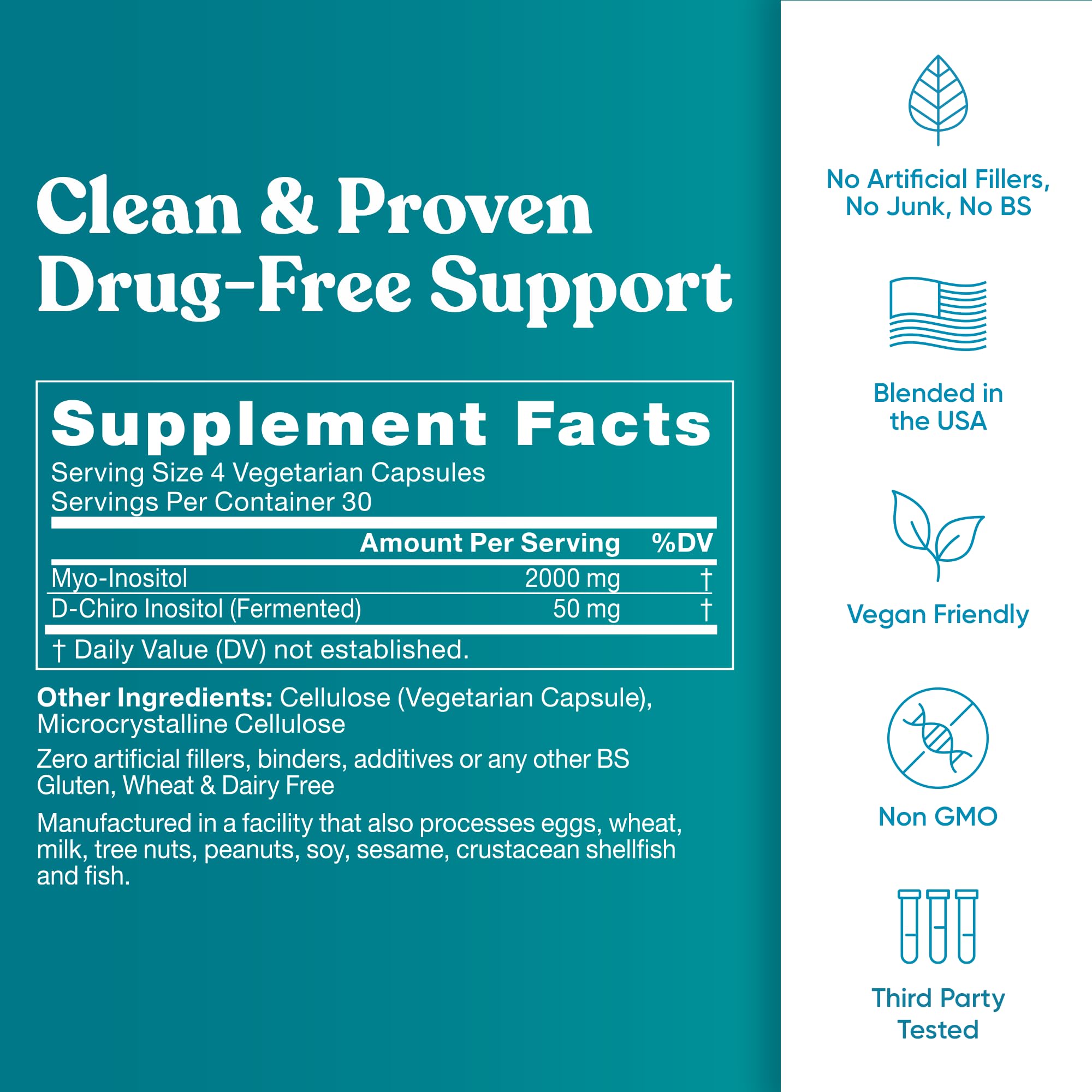 Eu Natural Regulate Myo & D-Chiro Inositol 120 capsules packaging
