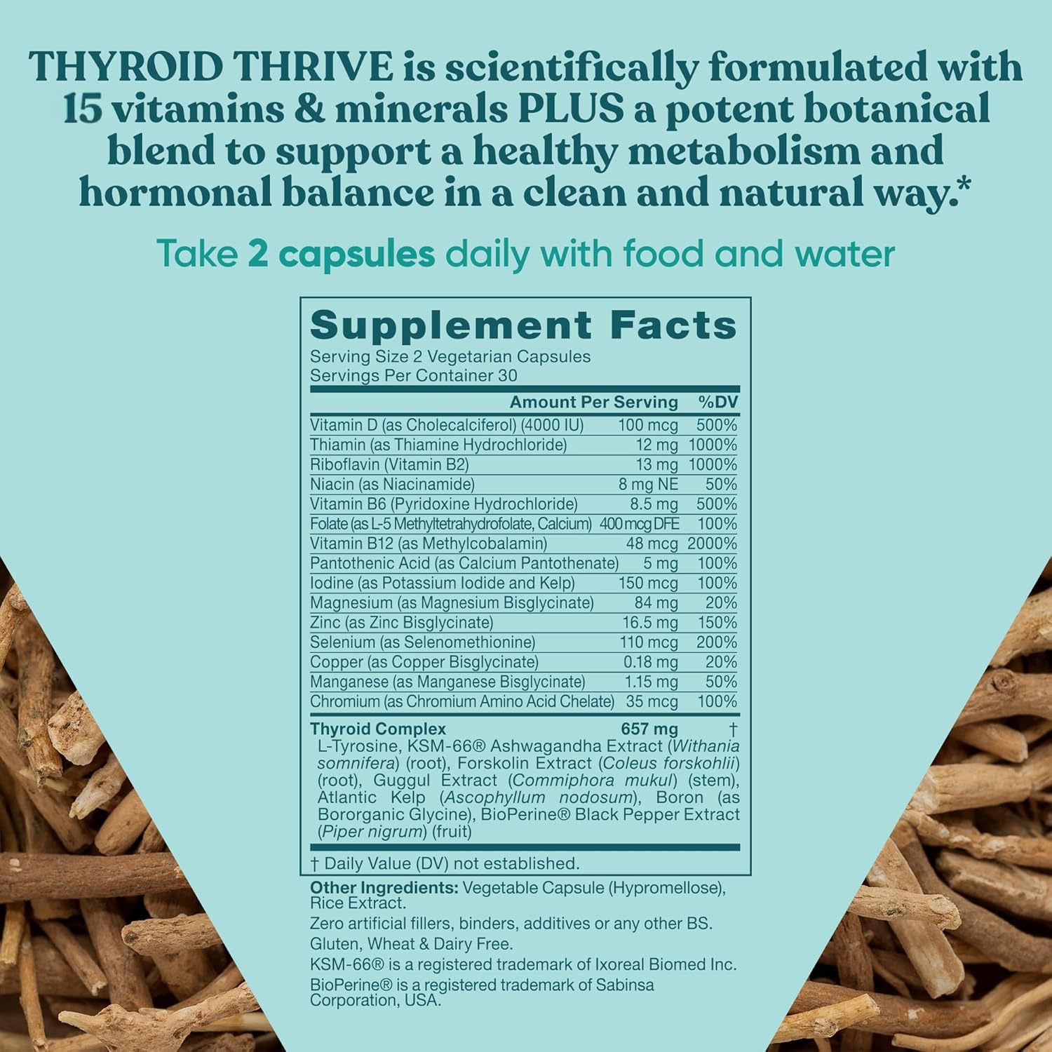 Eu Natural Thrive Energy Capsules on a wooden table