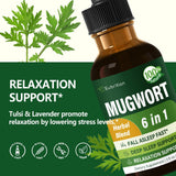 Eubrition Mugwort Herb Liquid Drops 2oz back view