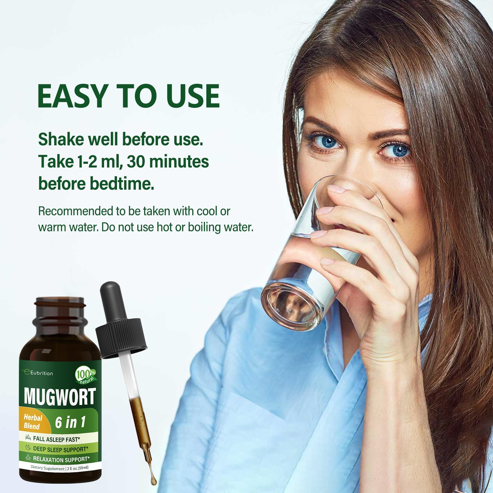 Eubrition Mugwort Herb Liquid Drops 2oz packaging