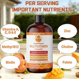Eudaimona Multivitamin Liquid Supplement bottle back view