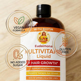 Eudaimona Multivitamin Liquid Supplement close-up of label