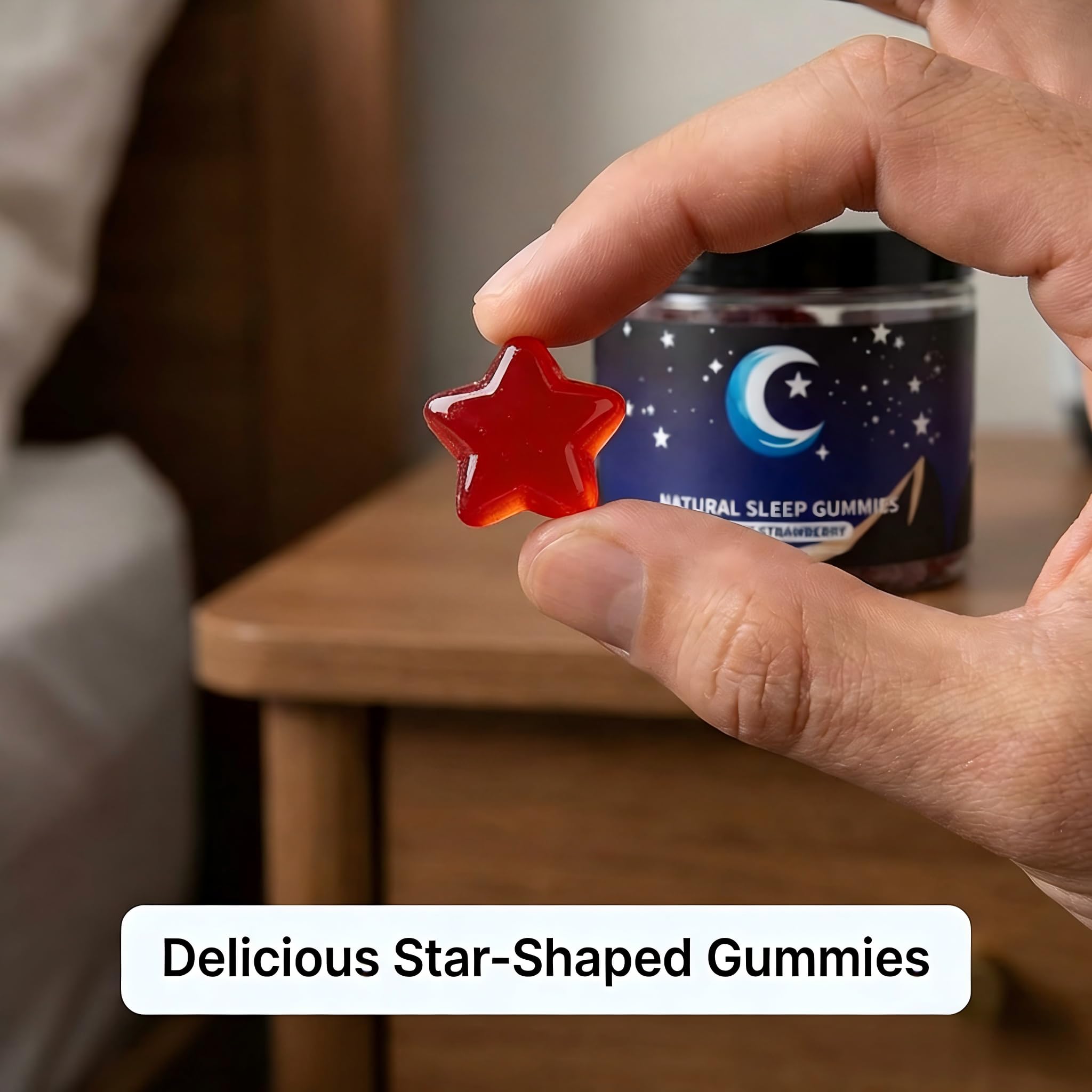 Eudaimona Strawberry Sleep Gummies bottle back view