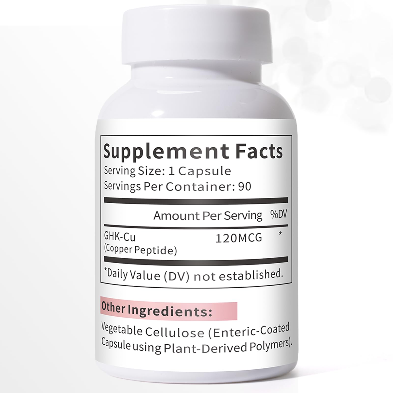 Euphea GHK-Cu Copper Peptide Supplement capsules in hand