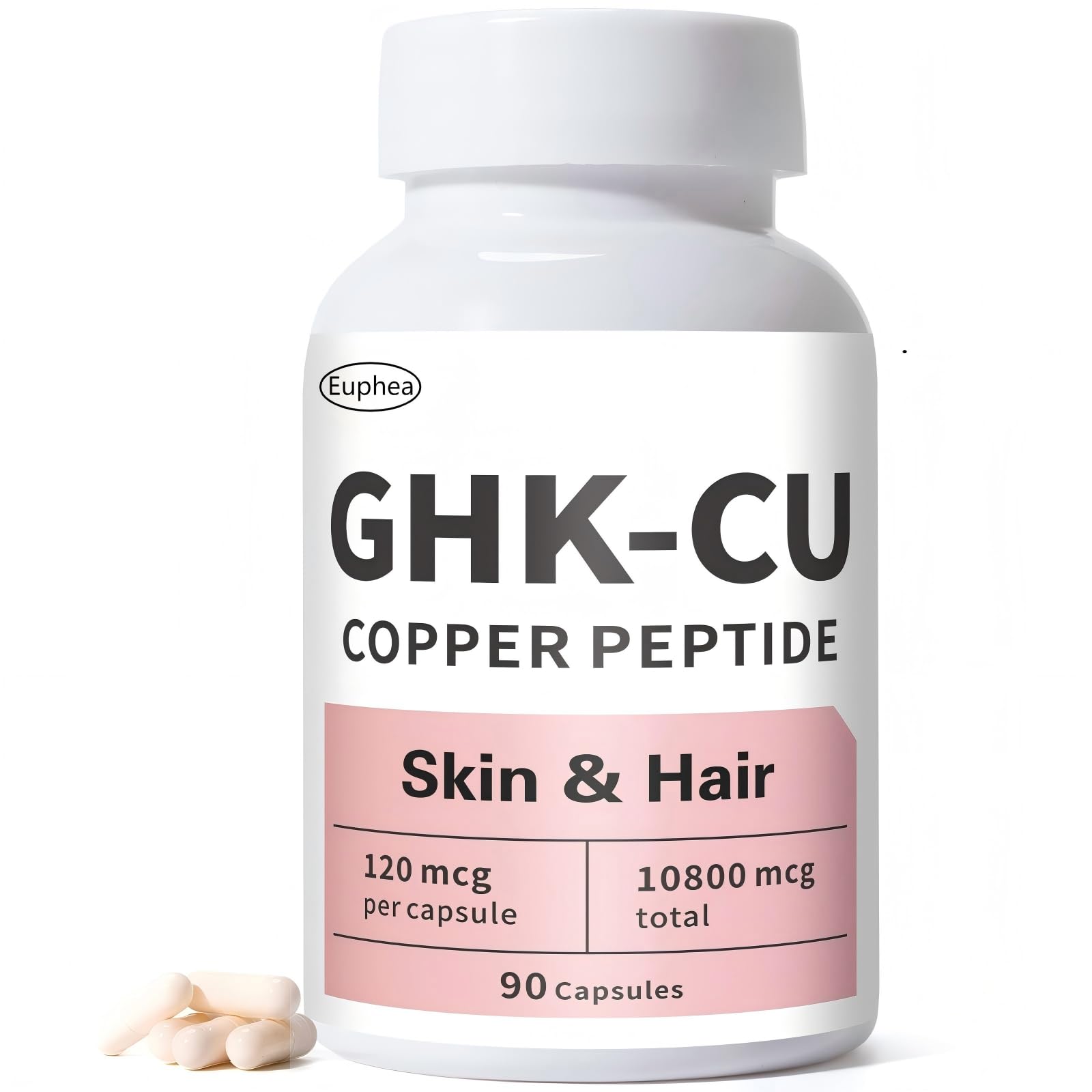 Euphea GHK-Cu Copper Peptide Supplement front view of packaging