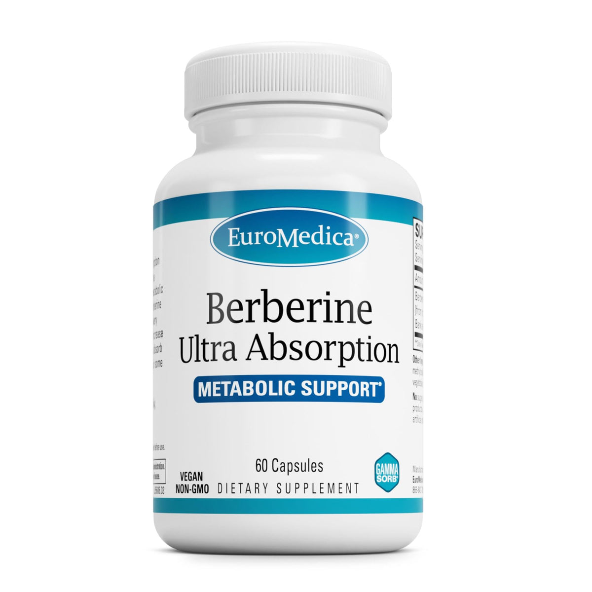 EuroMedica Berberine Capsules 60 count front view