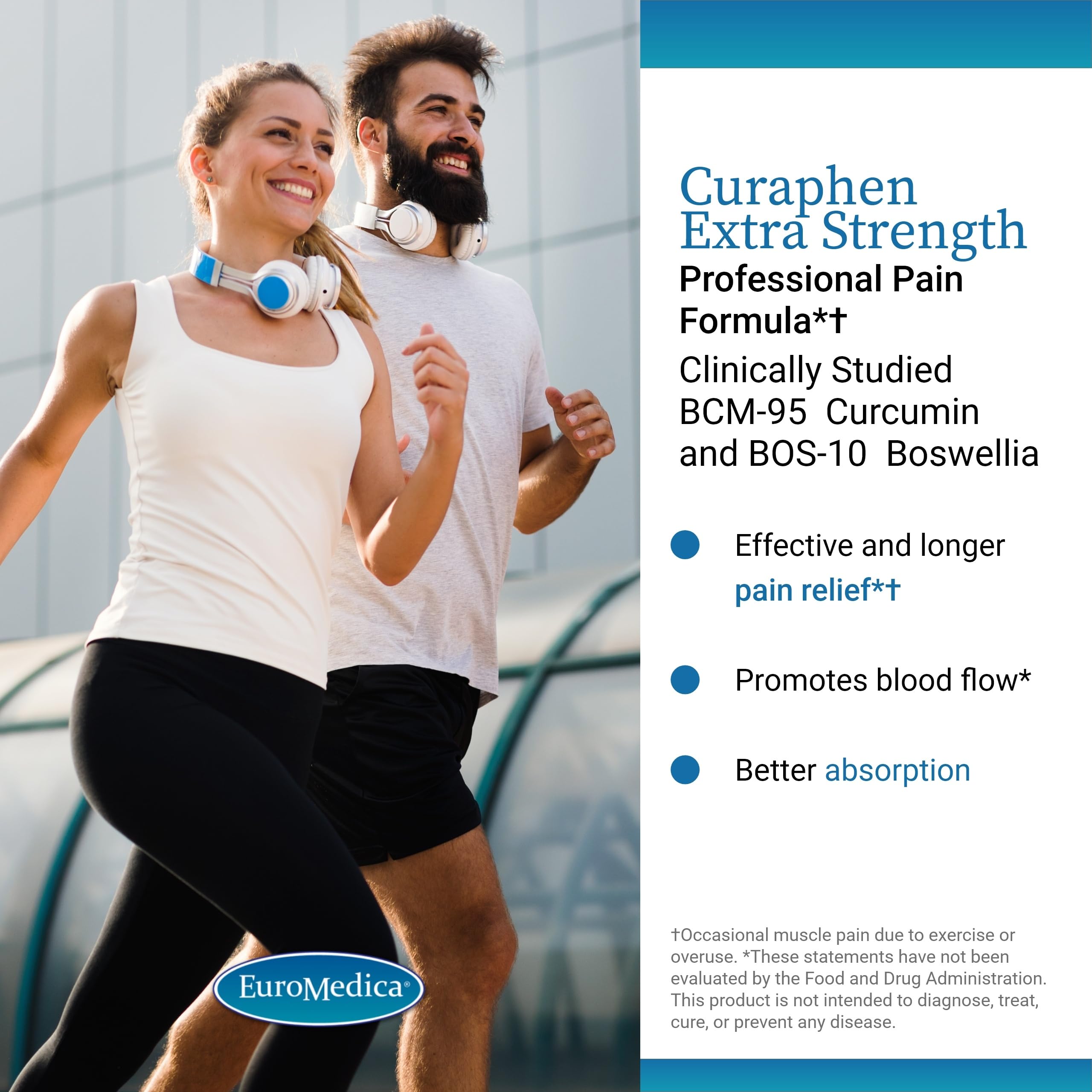 EuroMedica Curcumin Supplement tablet close-up